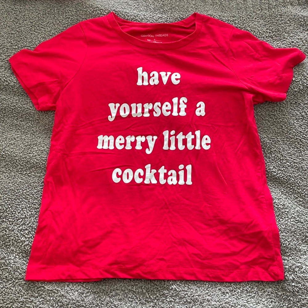 Christmas cocktail tee